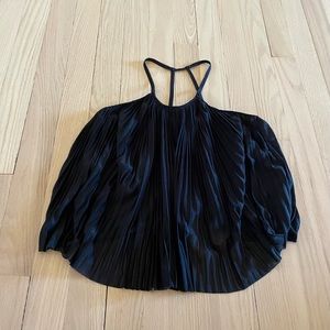 Kimchi Blue Black Floaty Crop Top XS